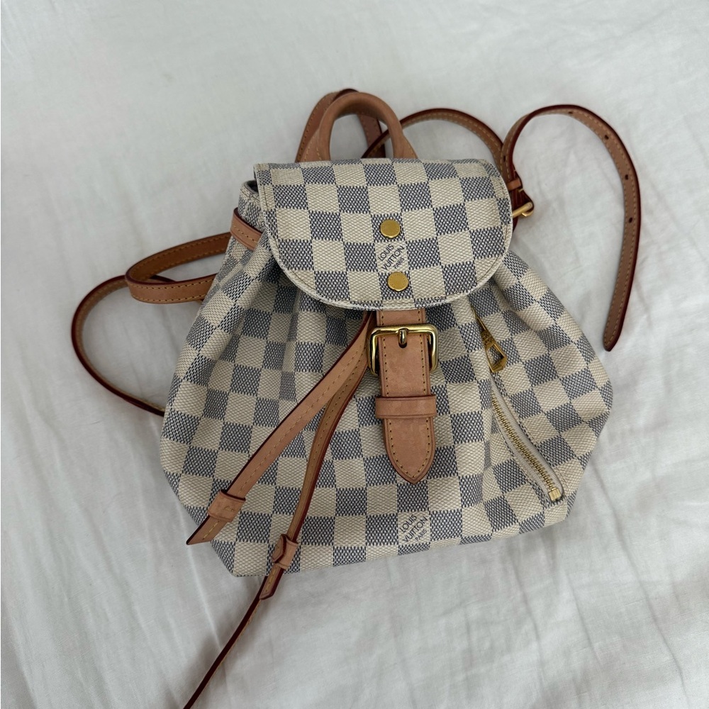 Louis Vuitton Sperone BB  Backpack with Tan Straps